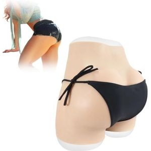 Adima Realistische siliconen onderbroek met butt lifter, nep vagina, boxer shorts, heupenhancer, push-up ondergoed voor crossdressers,Color2,Basic