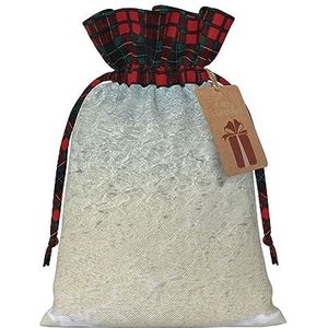 Helder zeewater wit zand strand herbruikbare geschenktas-trekkoord kerstcadeau tas, perfect voor feestelijke seizoenen, kunst & ambachtelijke tas