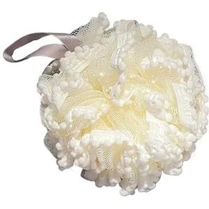 Badsponzen for volwassenen, badspons, mesh poef badspons, schuim Loofah spons (Size : White)