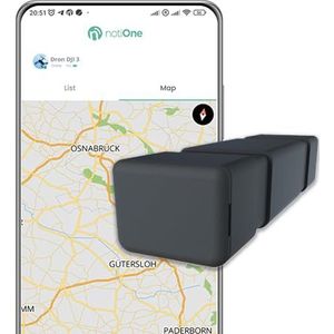 Tracker GPS miniPRO voor drones, auto's notiOne® | Anti-diefstalalarm | Mini GPS-tracker GEEN abonnement | Real-time precisie tracking en geofencing, Roaming | Gemaakt in Europa