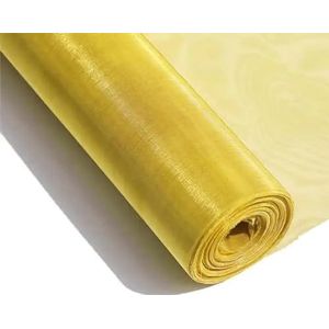 Koperen gaas geweven, Brass Wire Mesh 200-500 Mesh Roll Filtration Hardware Cloth EM Shielding Industrial DIY(325mesh 1x1m)
