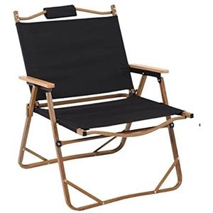 Opklapbare buitenstoelen Terrasstoelen met armleuningen Buiten Opvouwbare Sling-stoelen for gazon Tuin Achtertuin Veranda bij het zwembad (Color : Black)