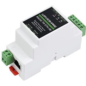 Coolwell RS232 naar RJ45 Converter Industriële Seriële Server RS232 naar Ethernet TCP/IP naar Seriële Rail-Mount Beschikbaar Ondersteunt TCP Server TCP Client UDP Mode UDP Multicast