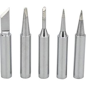 Vervang de loodvrije lasverbinding Soldeerboutpunten 5 stuks koper 900M for 936 reworkstation, veelkleurig(5pcs Silver)