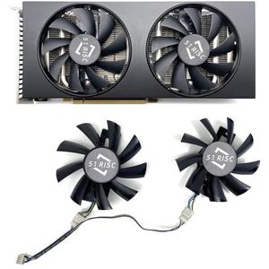 2 stuks koelventilator 85 mm 4-pins Radeon RX5600XT GPU-ventilator voor 51RISC voor grafische kaart videokaartventilator