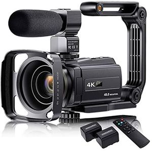 Digitale camera-recorder 4K videocamera camcorder met microfoon 4 8MP Vlogging camera 16x zoom 3.0 inch touchscreen IR Night Vision Wi-Fi Vlog Camera's Web