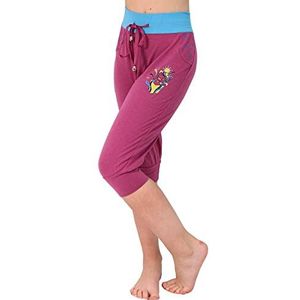 Candygirls Capri broek voor meisjes, strass, stenen, kat, print, sport, kinderen, sterren, sterren, elastisch, LP1691, lila, 164 cm