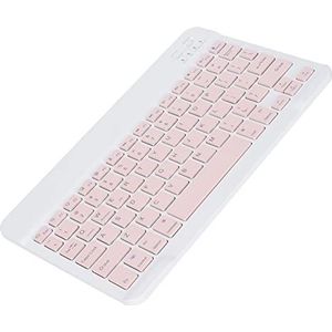 Draadloos Bluetooth-toetsenbord, 10 Inch Ergonomisch Ultraslank Antislip-stil, Draagbare Telefoon/tablet/notebook/computertoetsenbordschrijfmachine, voor Android voor IOS voor (Roze)