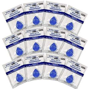 Ansio Luchtontvochtiger voor binnen, vochtabsorberend zakje, lade-ontvochtigingszakje, luchtontvochtigerzakje voor kleine ruimtes, 12 x 36 gram