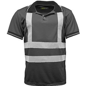 StandSafe Hi Vis Hi Viz High Visbility Polo T-shirt met korte mouwen Werk Veiligheid Shirt EN 471, ORANJE, L