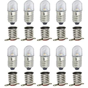 MeetUs - 10 sets AC E10 - LED-lampen - Warmwit - 12 V - 0,5 W - 60 lm