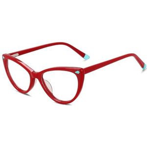 Geschenken voor halloween, Acetaat Cat Eye Optische Bril Unisex 120x128mm Multicolor(C)