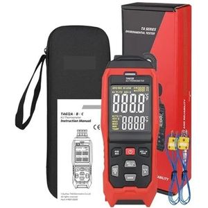 Datalogger, 4-kanaals lcd-digitale temperatuurgegevenslogger, thermokoppelthermometer type K/J (TA612B)