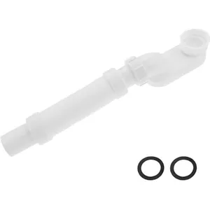 5 x laag profiel, 1 1/2 P-sifon, flexibele afvoerbuis voor bad en