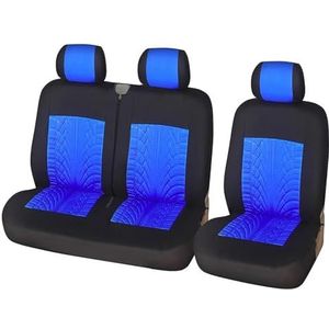 Autostoelhoezen 1 + 2 Autostoelhoezen Hoge Materiaalhoes Polyestervezelband Voor Ford Voor Transit Autostoelbeschermers Autostoelbekleding (Color : Blauw)