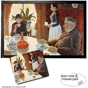 1art1 Paul Signac, Breakfast, The Dining Room, 1886-1887 Deurmat (60x40 cm) + Muismat (23x19 cm) Cadeauset