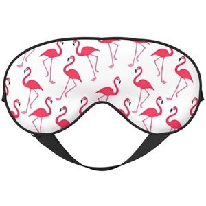 Roze Flamingo Patroon Print Comfortabele Slaap Oogmasker Mannen Vrouwen Lichtgewicht Reizen Nap Meditatie Yoga Werk