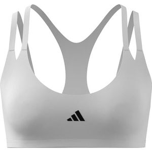 adidas Mujer Optime Workout Strappy Light Support Bra, white, XXL