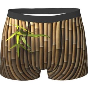 ALLiYa Lente Bamboe Heren Platte Hoek Ondergoed (Meerzijdig) Leggings Mannen Elastische Platte Hoek Shorts, Lente Bamboe, S
