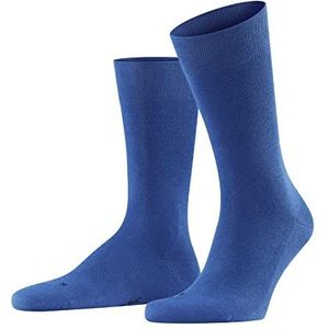 FALKE Heren katoenen soft-top sokken met zachte grip op been voor zomer of winter zwart grijs meer kleuren 1 paar gevoelig Londen, Blauw (saffier 6055), 42.5-45 EU