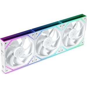 Thermalright TL-M12QW X3 120 mm ARGB-hoesventilatoren, madeliefjesketting | 2000 tpm | stille computerventilator met oneindige spiegels aan beide zijden (wit)
