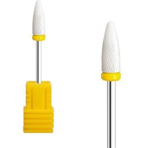 Mozulon 1 stuk nagelboorbit, roterende freesbit for elektrische manicure en pedicure(Ceramic 10)
