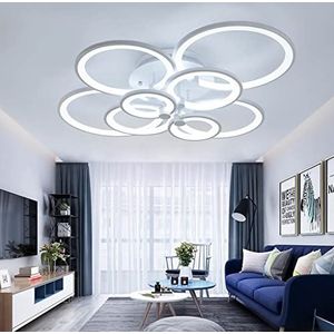 Modern LED Ceiling Light,Dimmable Flush Mount Ceiling Light Acrylic Ceiling Lamp for Living Room Dining Room Bedroom Office (White,8 licht)