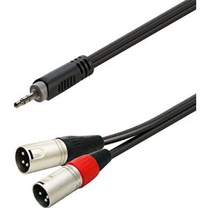 SOUNDSATION GL-JSm2XM3 Balanced Y-adapter kabel 3.5mm Jack male STEREO - 2xXLR 3P mannelijk/3mt