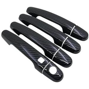 Auto Buitendeur Handgreep Covers Trim Voor Peugeot 108 2014 2015 2016 2017 2018 2019 2020 2021 Buitendeurgreep(Carbon 1 Button)