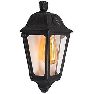 QAZQA Iessie - Klassieke Wand lantaarn voor buiten - 1 lichts - L 220 mm - Zwart - Buitenverlichting