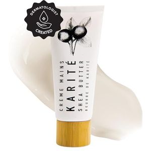 Karité Crème Mains Voedende Handcrème voor Droge Handen | Sheaboter, Organische Jojoba & Rozenbottelolie Blend | Dermatoloog Geformuleerd en Goedgekeurd | Wreedheidsvrije, hypoallergene veganistische