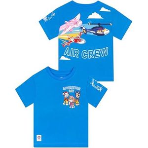 PAW Patrol Jongens T-shirt | Katoenen Kinder T Shirts | Marshall, Chase en Skye Kleding Voor Kinderen | Blauw 110