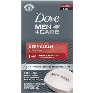 Dove Men+Care Body and Face Bar, Deep Clean 4 oz, 6 bar van Dove