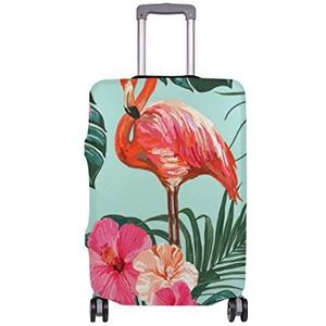 BALII Zomer Roze Flamingo Palm Tree Trolley Case Beschermende Cover Elastische Bagage Cover Past 18-32 Inch Bagage