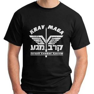 Krav MAGA Self Defense IDF Israel Martial Art Men's T-Shirt Black Graphic Unisex Tee overhemden(Small)