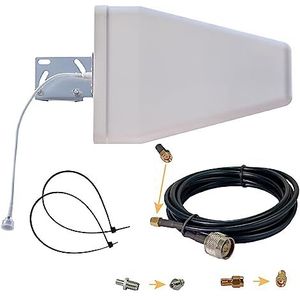 5G/4G/LTE/WiFi Alle banden Vodafone; KPN; T-Mobile; antenne outdoor, 9 dBi externe log richtantenne SMA/RP-SMA/TS9 (3M RF-kabel)