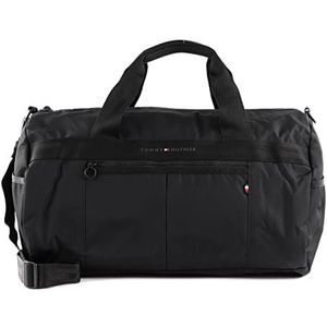 Tommy Hilfiger Heren TH Horizon Duffle Bag, Zwart, One Size