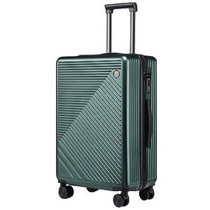 Trolleykoffer 20 Inch Lichtgewicht Hardside 4-wiel Spinner Reisbagage, Zakelijke Bagage Voor Dames Reiskoffer (Color : Grün, Size : 20inch)