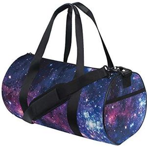 AJINGA Paarse Sky Star Travel Duffle Bag Sport Bagage met rugzak riemen voor Gym