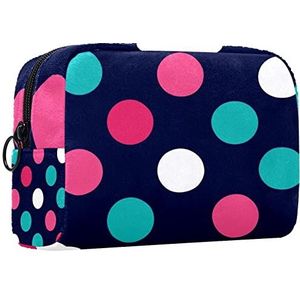 Cosmetische tas voor dames,kleine make-uptas voor portemonnee,Kleurrijke stippen modern,Cosmetische reistas,make-uptasje
