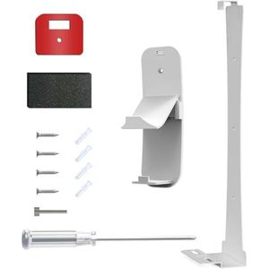 Muurbeugel PS5 Slank, Muurbeugel voor PS Slim 5 Stevige PS5 Slanke Muurbeugel met Controller Houder & Hoofdtelefoon Hanger (wit)