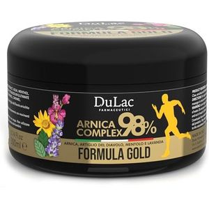DuLàc, Arnica Complex 98%, Formula Gold, Lichaamsgel met Arnica, Duivelsklauw, Menthol en Lavendel, voor Masseren van de Huid van Spieren en Gewrichten, Dermatologisch Getest, Made in Italy, 300 ml