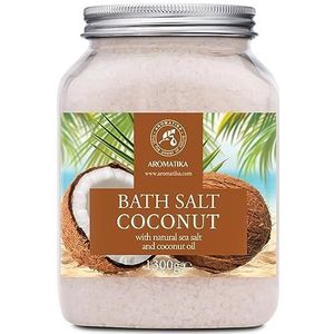 Zee Badzout COCOOS 1300g - Badzout met natuurlijke kokosolie - Aromatherapie Bad - Lichaamsverzorging - Goede nachtrust - Baden - Ontspanning - Goed humeur Bad Toevoeging - Kokos badgeur