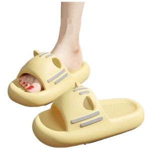 fengqingyunyan0304 Pantoffels voor binnen met dikke zool voor dames en heren, Geel, 39 EU