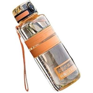 Warm water beker, WATERCUP de grote waterbak draagbaar lekvrij schokbestendig plastic mannelijke en vrouwelijke fitness sportketel basisschoolkinderen in de zomerbeker 1000 ml(The green)