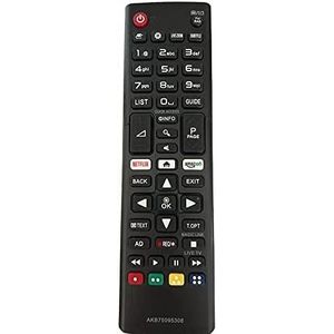 Vsnetwork LG AKB75095308 Vervangende afstandsbediening compatibel met LCD LED Smart TV 4K UHD32LJ610V 43UJ634V Plug & Play Netflix-toetsen Amazon Geen programmering