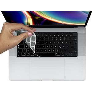 MyGadget Toetsenbordbescherming QWERTZ voor Apple MacBook Pro 14 & 16 inch (vanaf 2021 - M1 Max/Pro) - folie voor EU-toetsenbord - toetsenbordcover - transparant