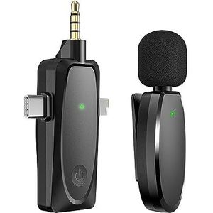Draadloze Microfoon, 3 in 1 lavalier-microfoon Plug-and-play 3,5 mm slimme ruisonderdrukking 120 m draadloze transmissie draadloze microfoon(Single MIC)