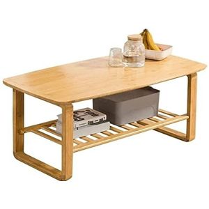 Kleine Salontafel Bamboe Salontafel Met Opbergruimte Moderne Minimalistische Bijzettafel Woonkamer Theetafel Slaapkamer Plank Rustruimte Eindtafel Tuintafel ( Color : Wood Color , Size : 120*60*51cm )