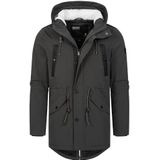 INDICODE JEANS - Benicio - Tussenparka - Kaki/Zwart - Warm Gevoerd